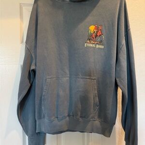 NWT RETROFIT HOODIE GRAPHIC SWEATSHIRT ETERNAL RODEO SKELETON WESTERN Med